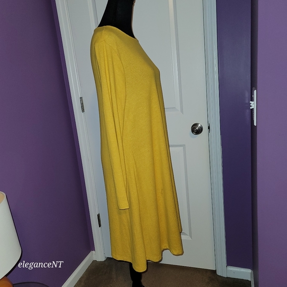 Old Navy Gold Swing Style L/S Dress Sz: M NWT - Picture 4 of 8